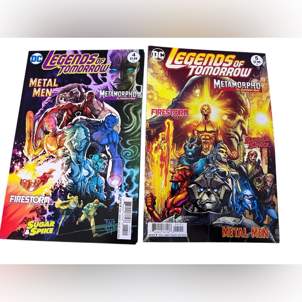 Legends Of Tomorrow DC Comic Book Set Metamorpho Superhero Firestorm Metal Men